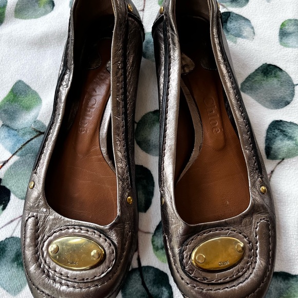 Chloé flats, metallic. - Picture 4 of 11